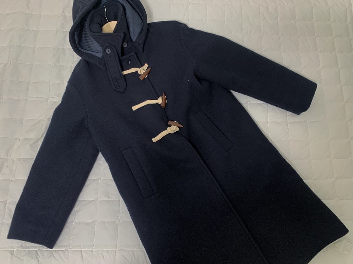 브렌다브렌든서울 네이비 후드 더플 코트 상품이미지1