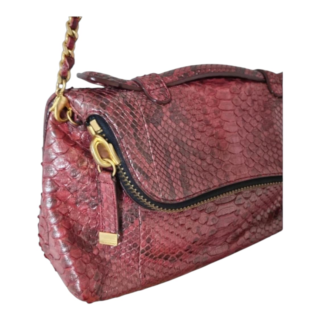 ❤️ 힐리앤서스 레드 뱀피 소가죽 체인백 | 숄더·클러치·크로스 4way 상품이미지5