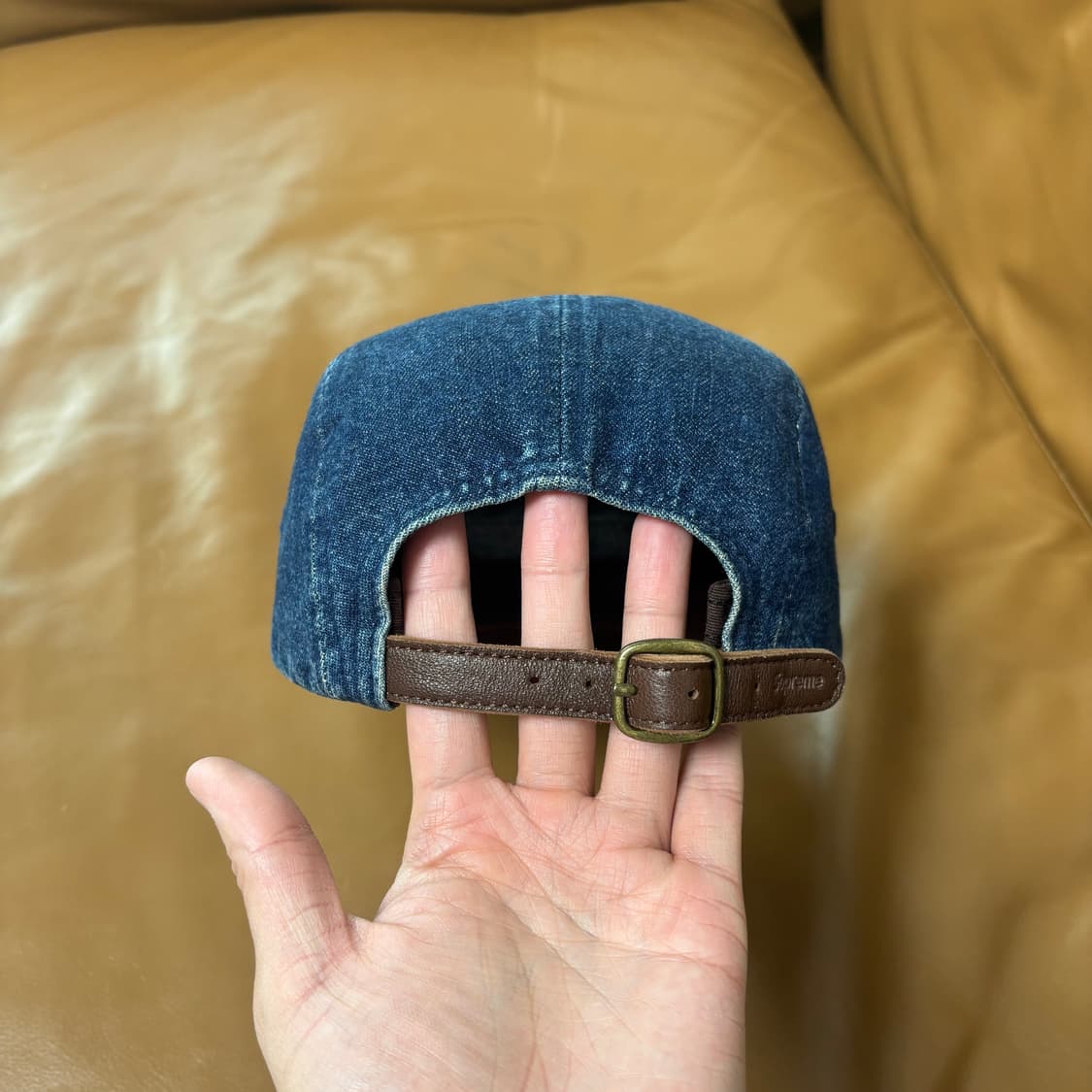 슈프림 캠프캡 모자 박스로고 워시드 데님 상품이미지7