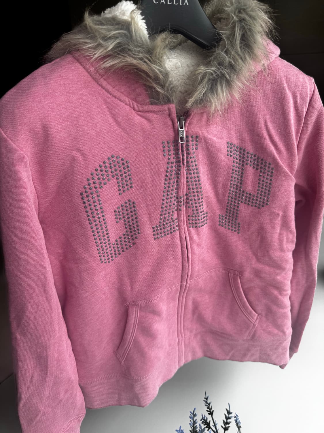 갭 키즈 gap 털 후드티 y2k 반짝이 핑크 후드 XL 상품이미지1