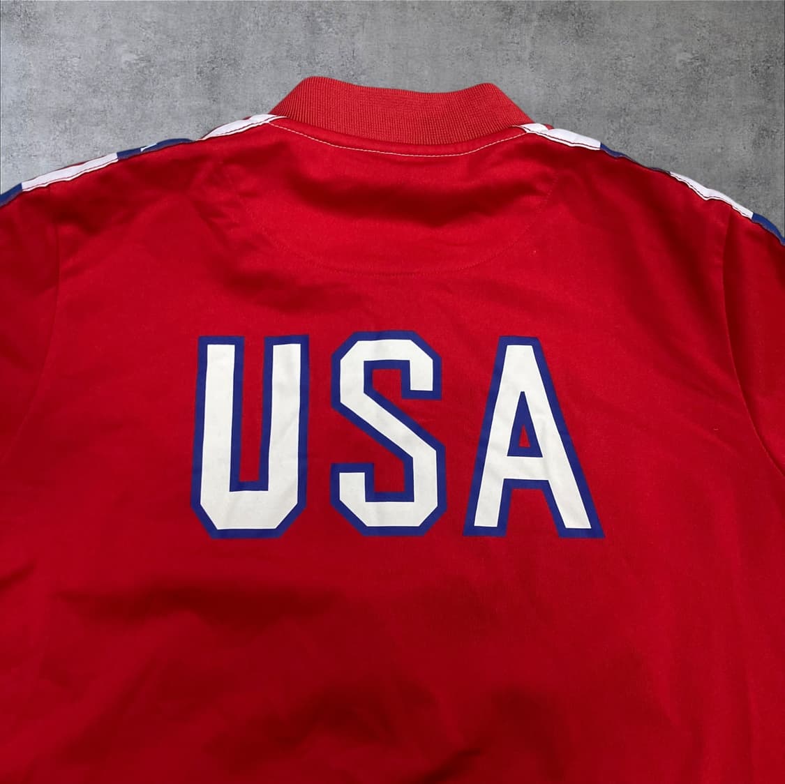 카파 화이트 레드 컬러 USA 스펠아웃 트랙탑 져지 상품이미지2