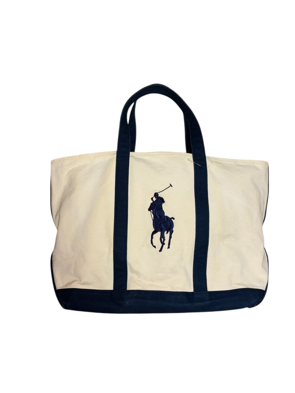 폴로 랄프로렌 아이보리 캔버스 토트백 상품이미지2