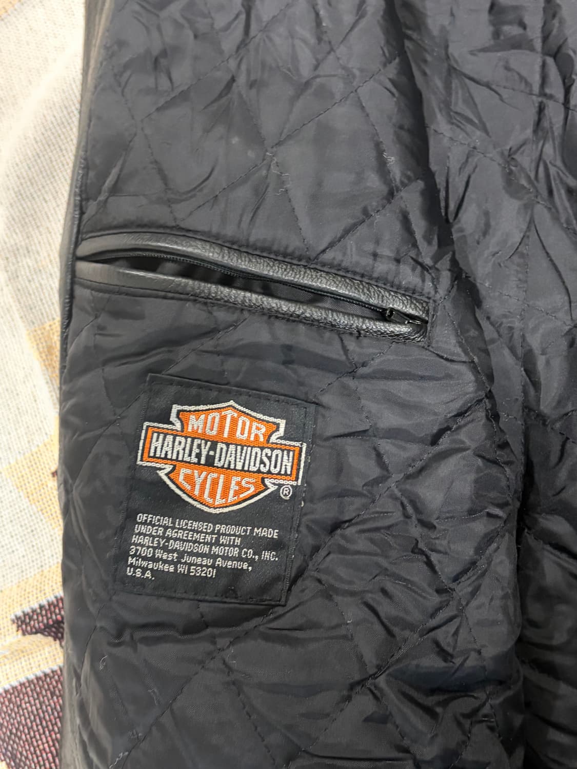 Harley davidson 싱글 라이더 카페레이서 레더 자켓 상품이미지9