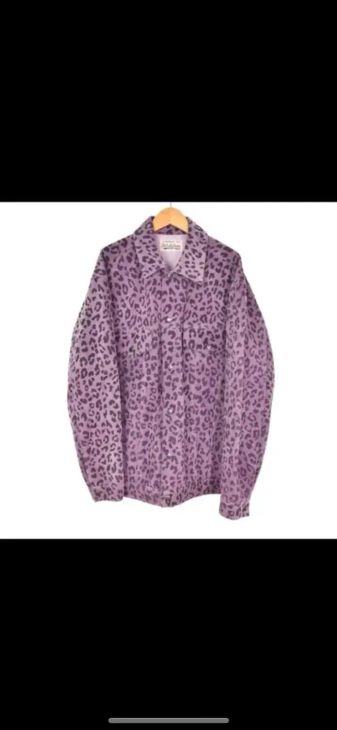 와코마리아 레오파드 스웨이드 트러커자켓L판매 소가죽 택보유중 상품이미지2