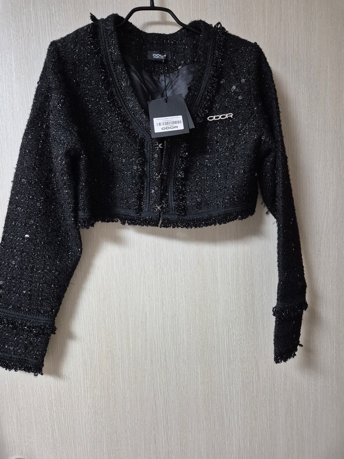 (새제품) 오도어 트위드 크롭 가디건 트위드 크롭자켓 상품이미지4
