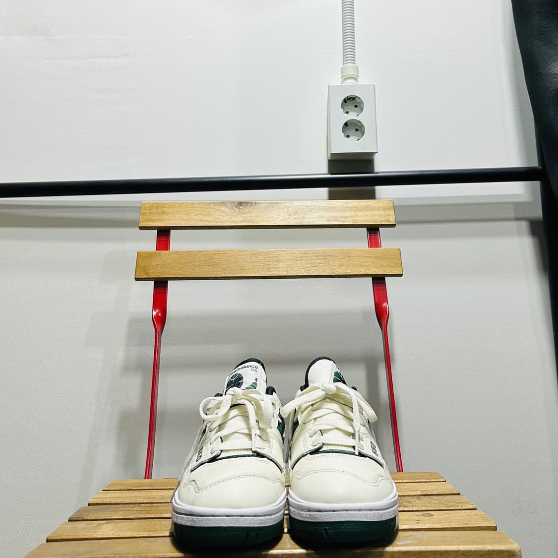 250) 뉴발란스 운동화 남녀공용 신발  550 레더 아이보리 그린 상품이미지2