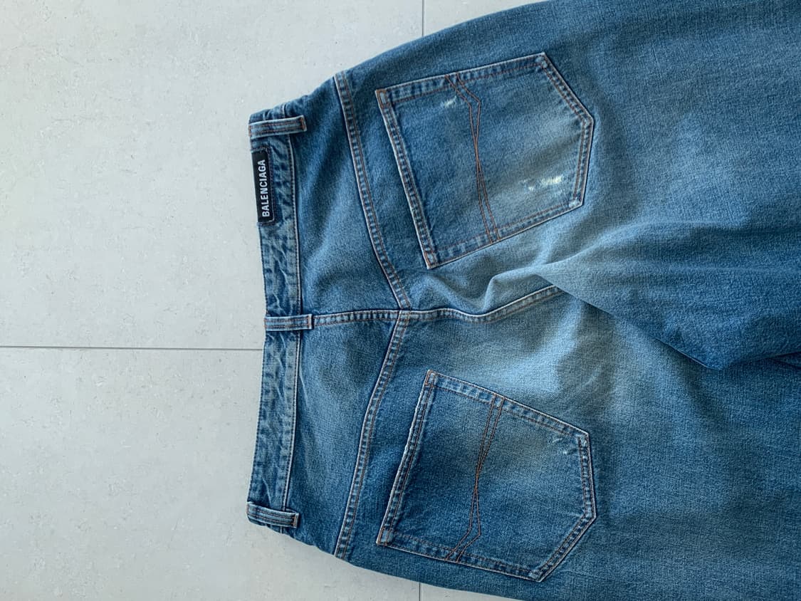 [L] 발렌시아가 풀업 데님 중청 상품이미지5