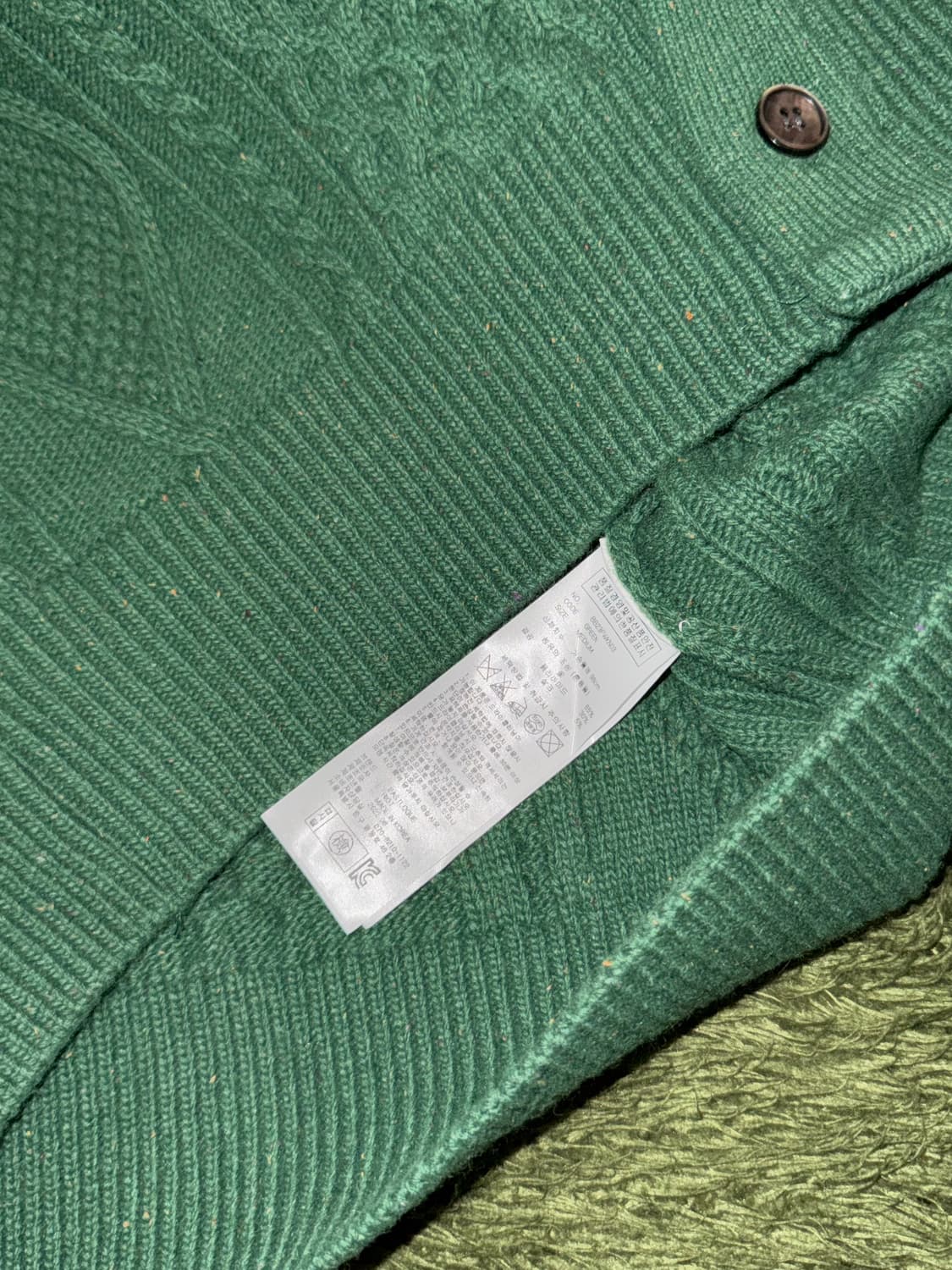 [M] 이스트로그 X 브룩스 브라더스 콜라보 케이블 가디건 그린 상품이미지6