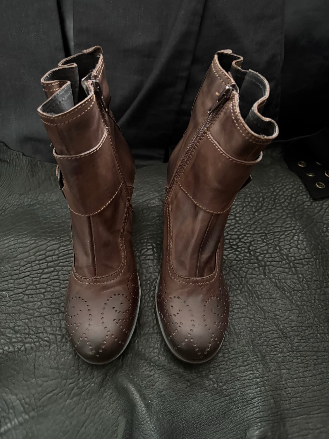 vera pelle loft 2버클 앵클스트랩 웨스턴부츠 상품이미지2