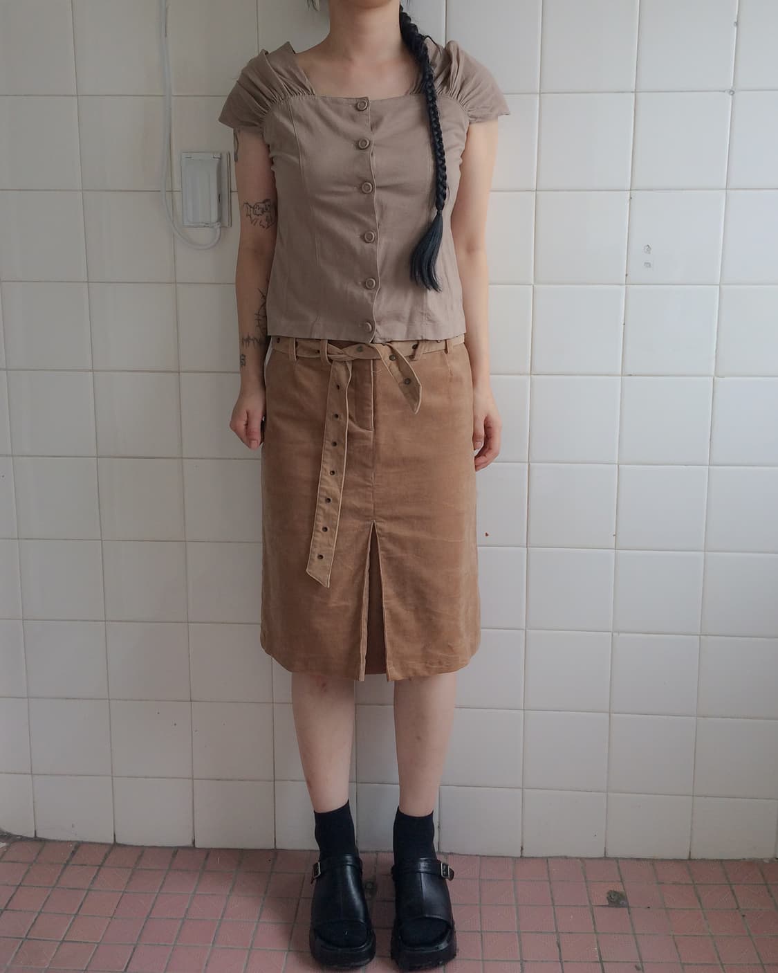 button up blouse 상품이미지1