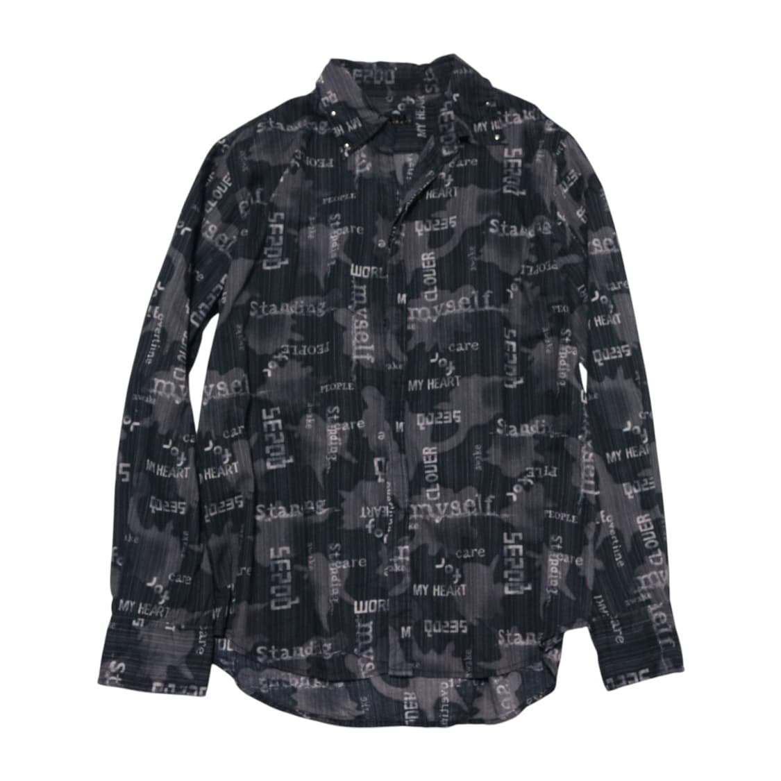 SPINASH 스피나쉬 블랙 타이포 그래픽 셔츠 상품이미지1