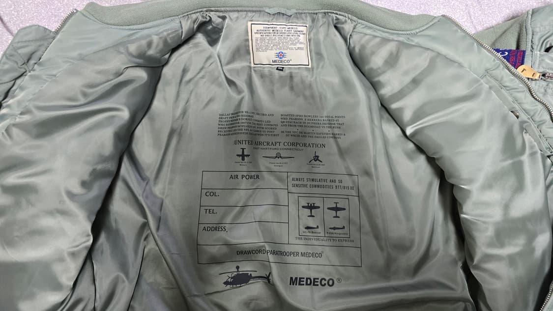 Medeco (메데코) ma-1 자켓 상품이미지3