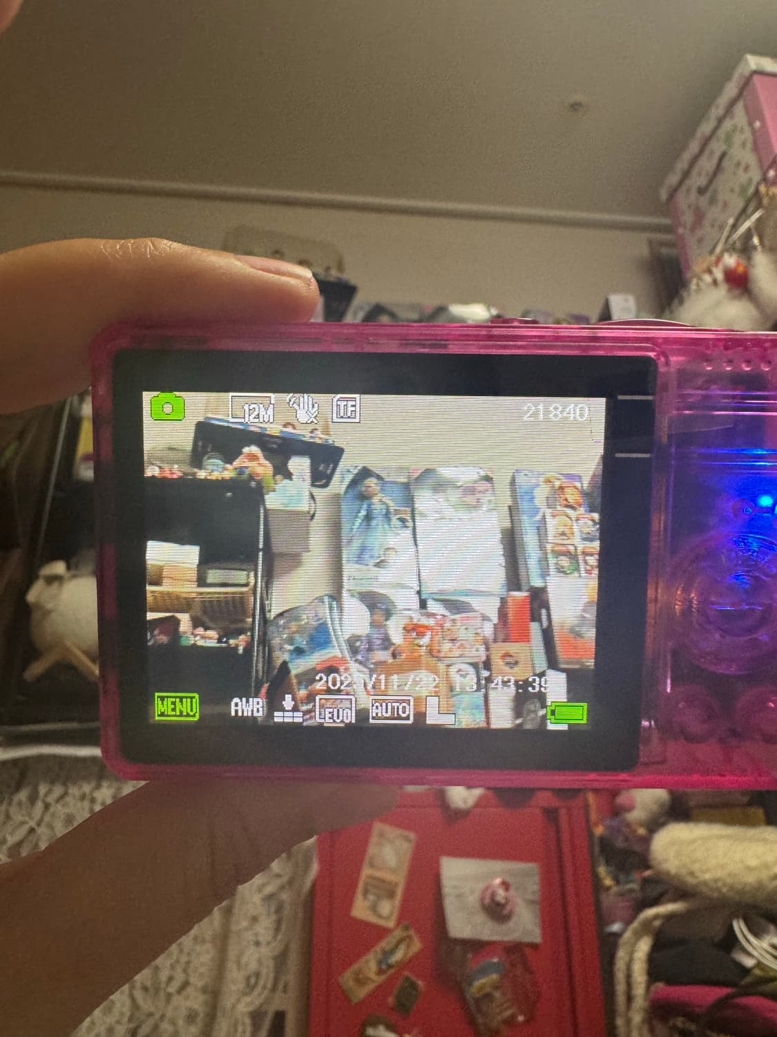 매뉴얼 홀로카메라 핑크색 상품이미지3