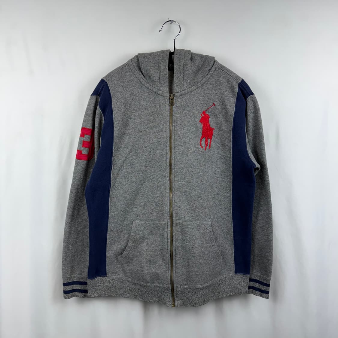 (L) 폴로 랄프로렌 키즈/우먼스 빅포니 배색 후드집업 상품이미지2