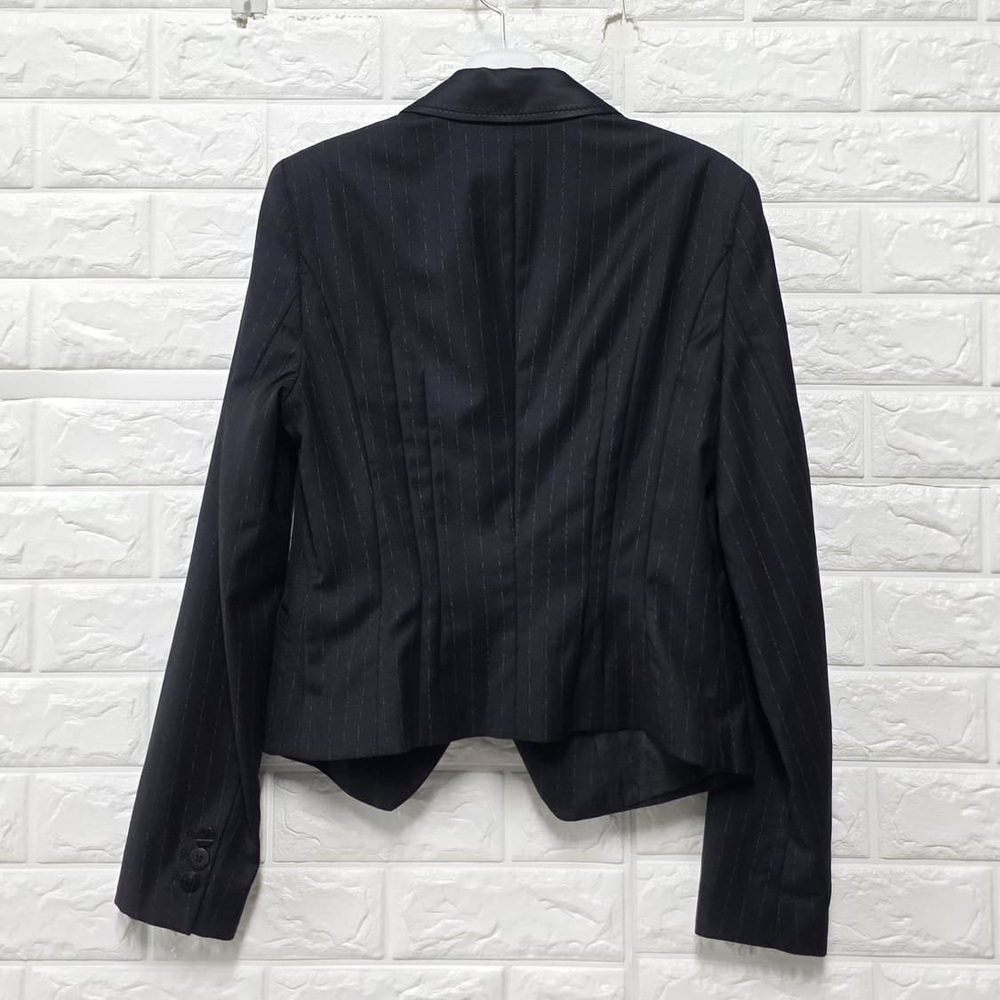 한섬 타임 블랙 스트라이프 여성 자켓 M 상품이미지4
