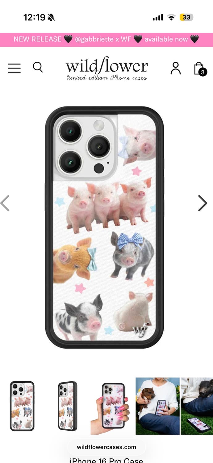 와일드플라워 아이폰16 프로 돼지 케이스 상품이미지1