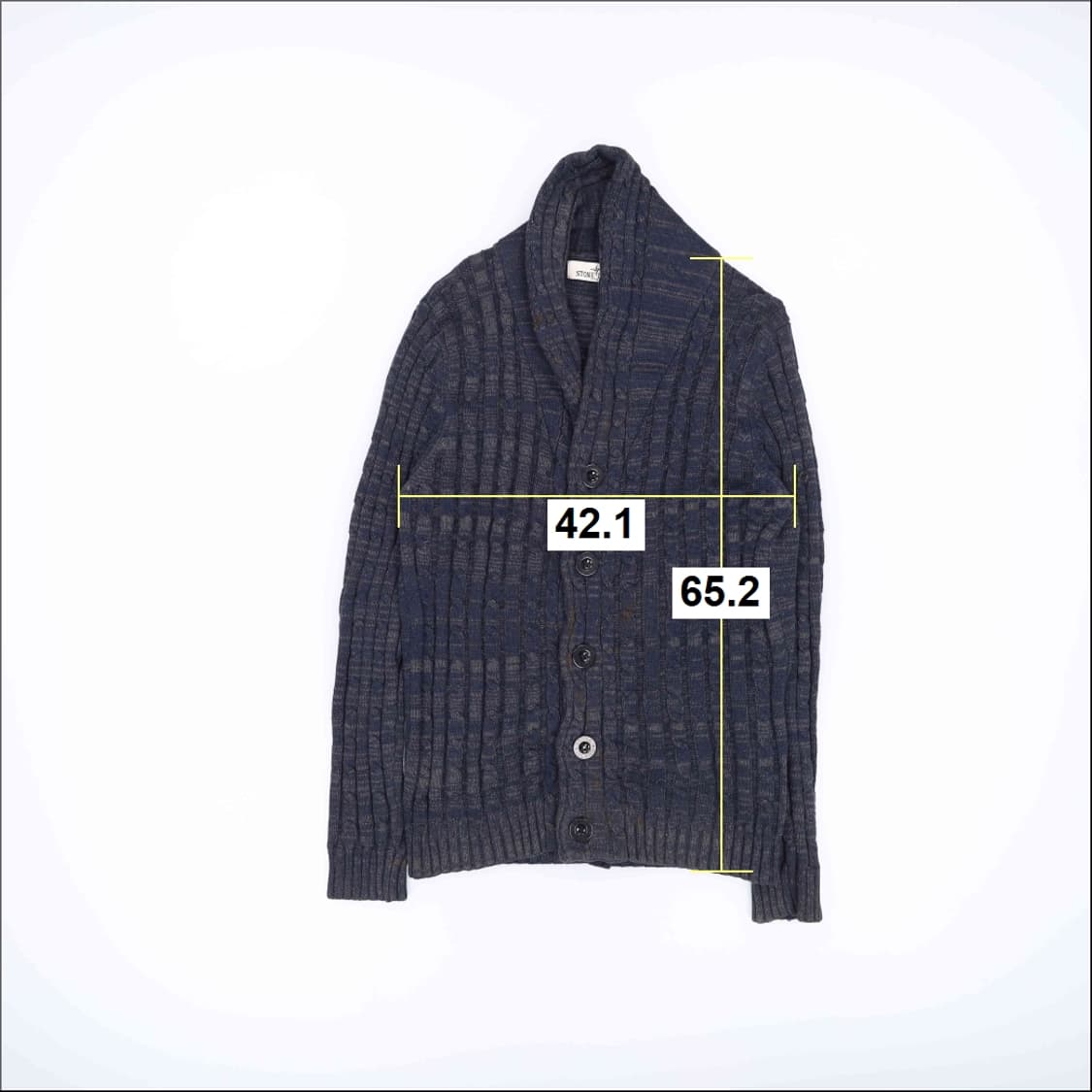 [XL] 고급 골지 니트 숄 카라 가디건 0106J 상품이미지7