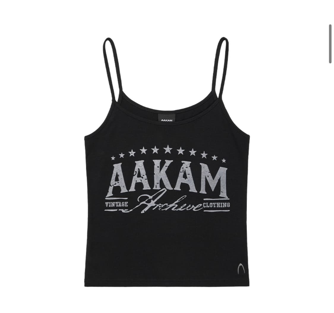 아캄 Graphic String Sleeveless (Black) 상품이미지1