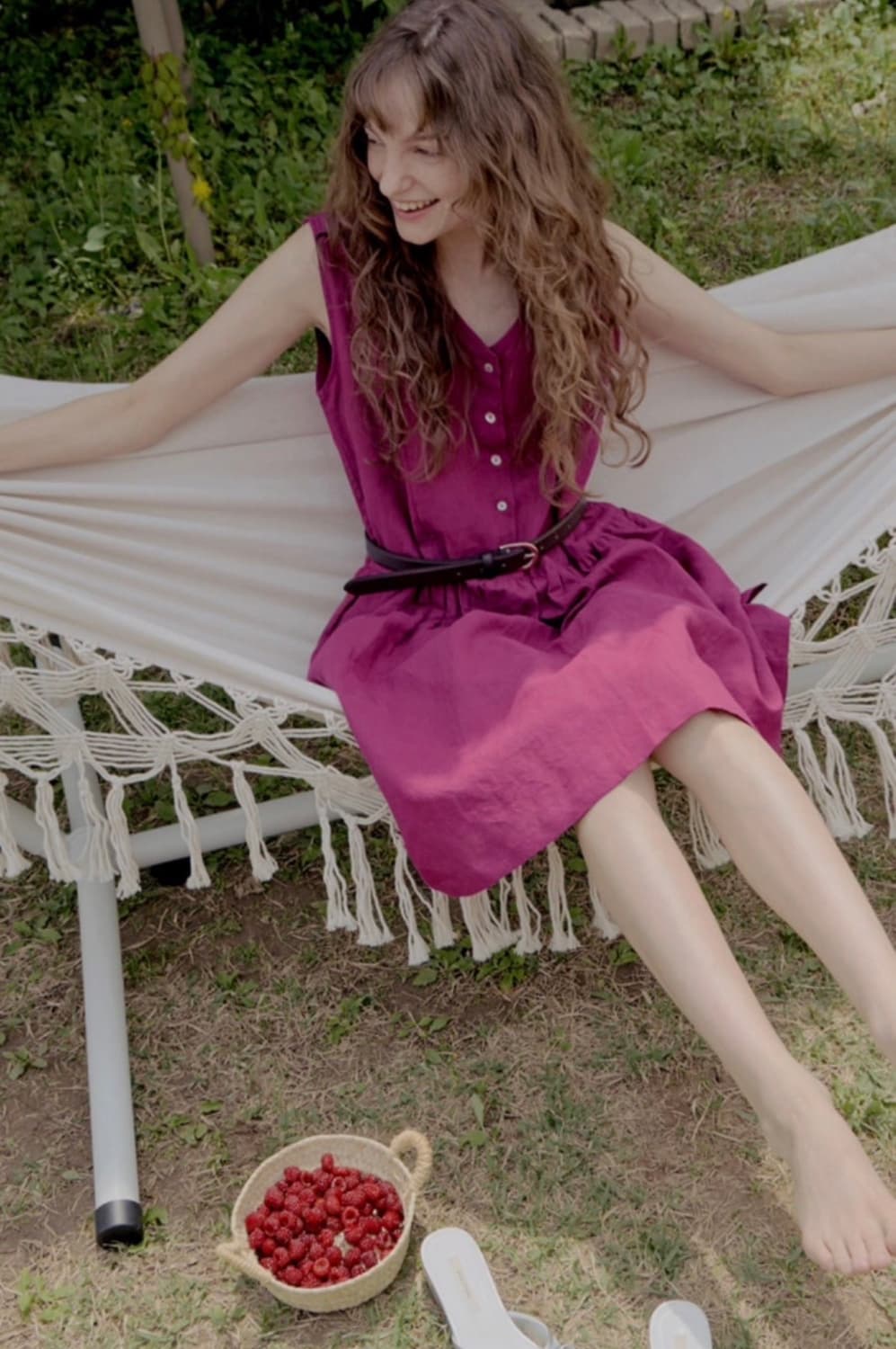 위드아웃썸머 원피스 Olive v-neck onepiece_plum 상품이미지2