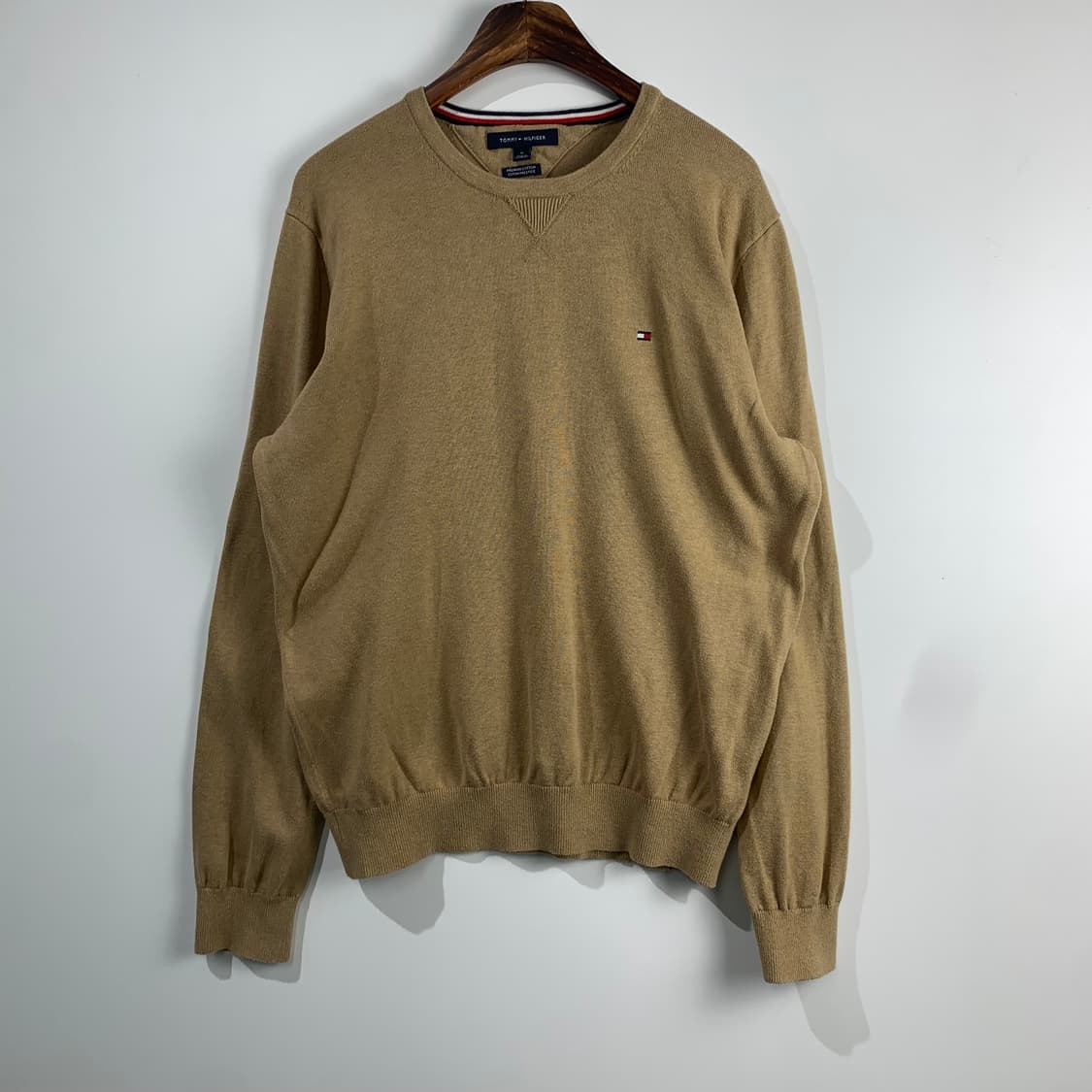 타미힐피거 자수로고 베이지 니트 상품이미지2