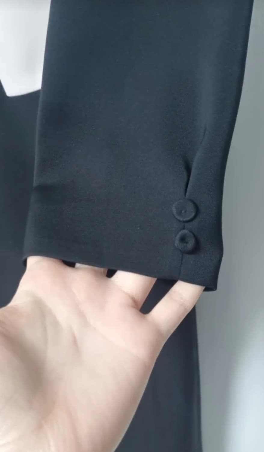 LYNN 린 블랙&베이지 배색 원피스 S (키작녀 정장 하객룩, 상견례룩 상품이미지3