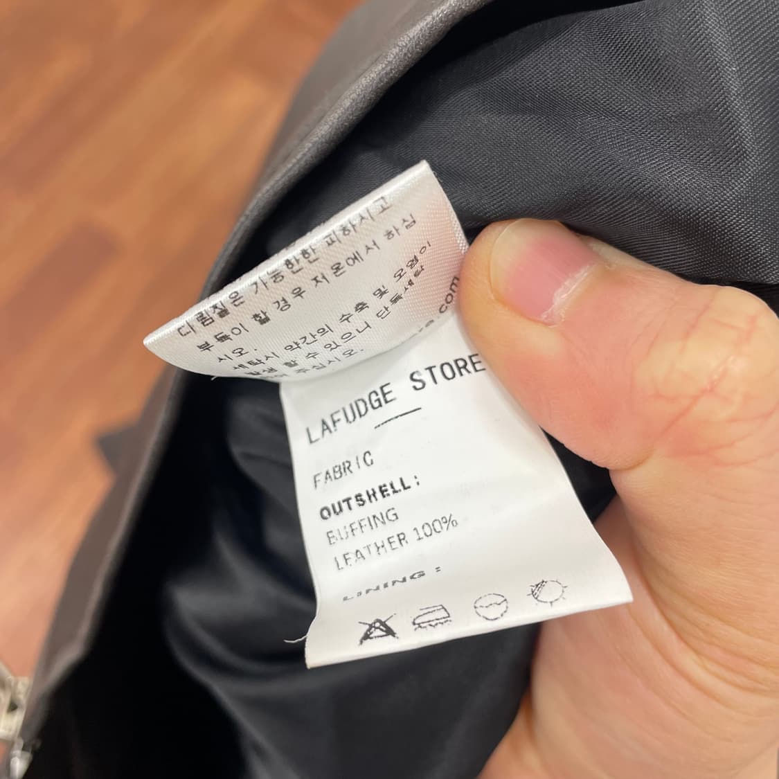 라퍼지스토어 버핑 레더 자켓 상품이미지4