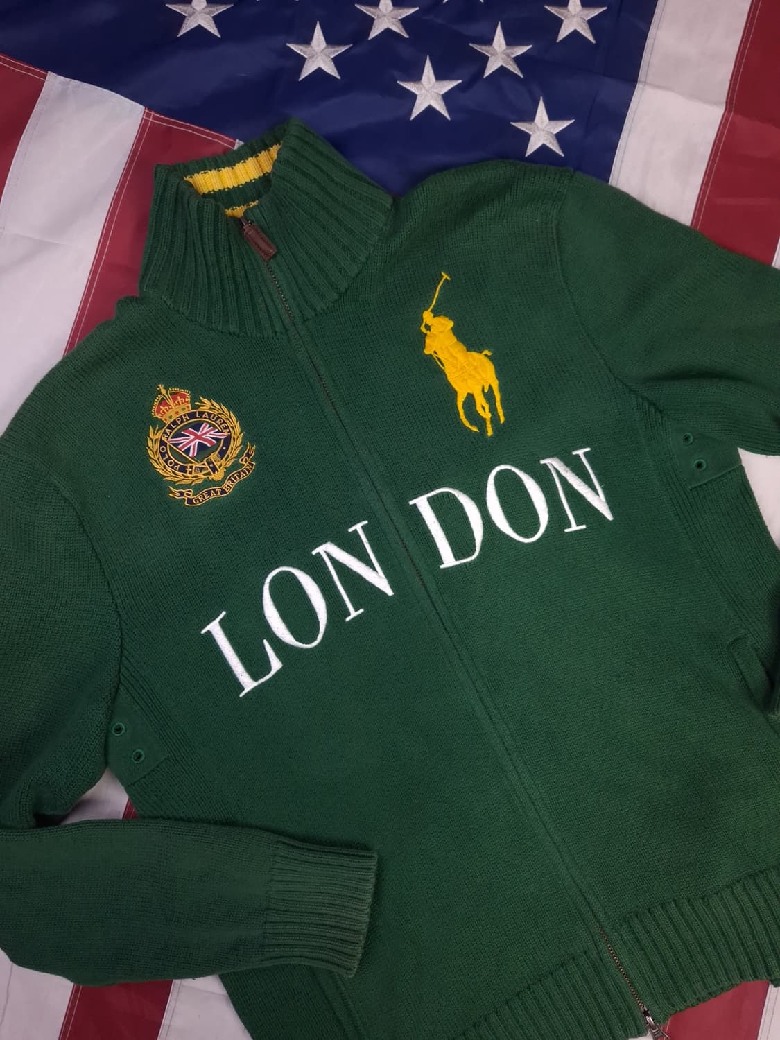 오리지날 폴로 랄프로렌 치프키프 런던 빅포니 니트 집업 상품이미지2