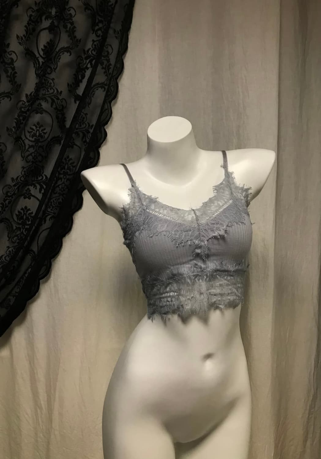 체리퀴리 레이스 브라탑 화이트/핑크/소라/네이비 쓰리타임즈포어링애즈온갸루 상품이미지3