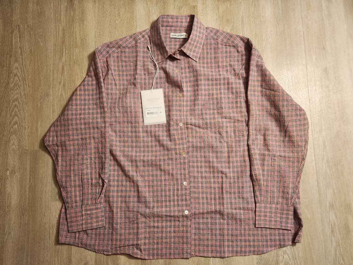 아워레가시 보로우드 핑크 킴블 체크셔츠 48 상품이미지1