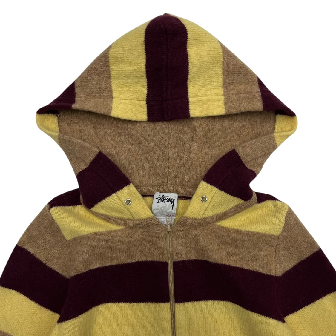 스투시 레몬 단가라 앙고라 후드집업 S 상품이미지5