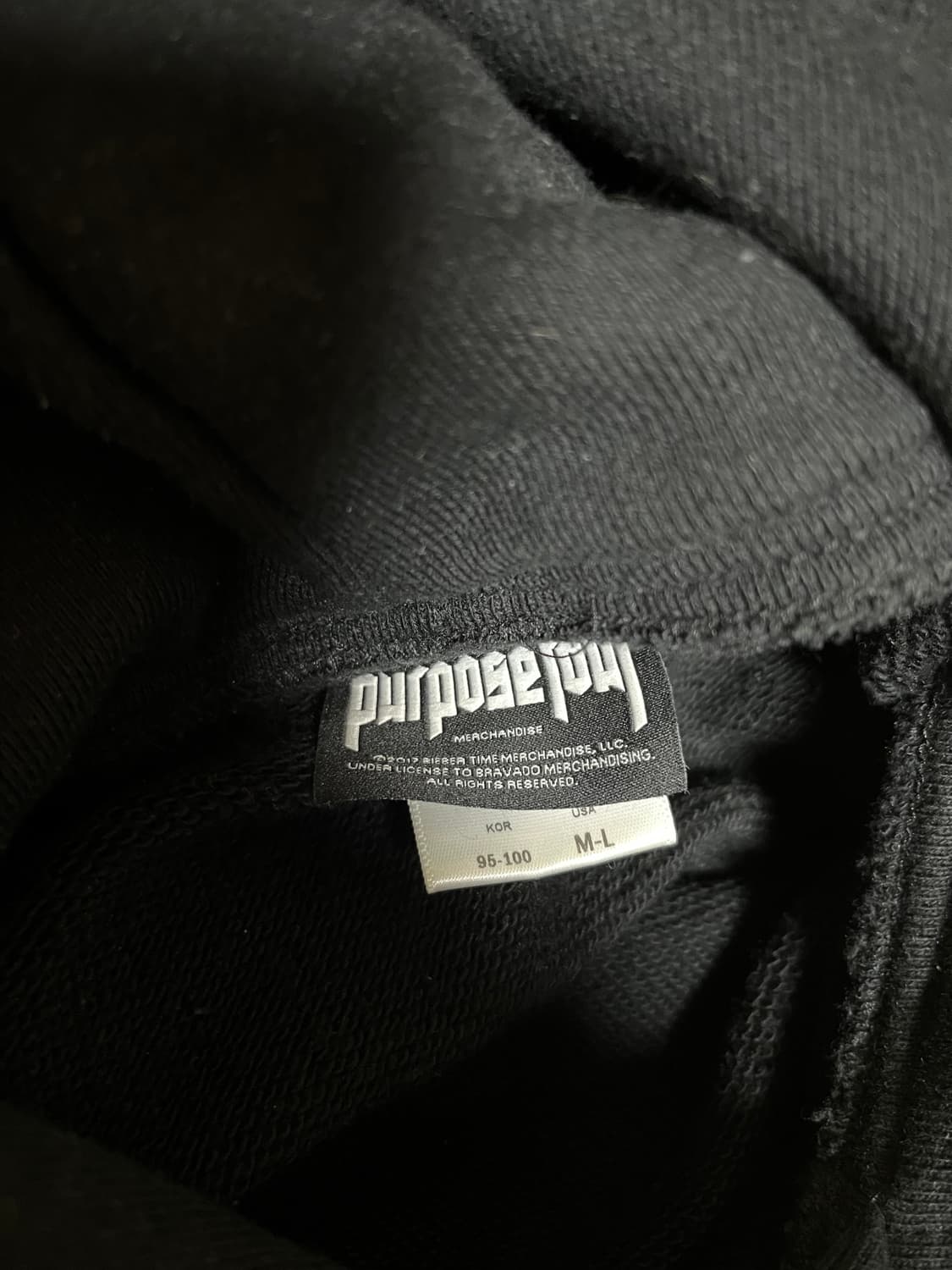 저스틴비버 퍼포즈투어 서울 후드티 M~L 상품이미지2