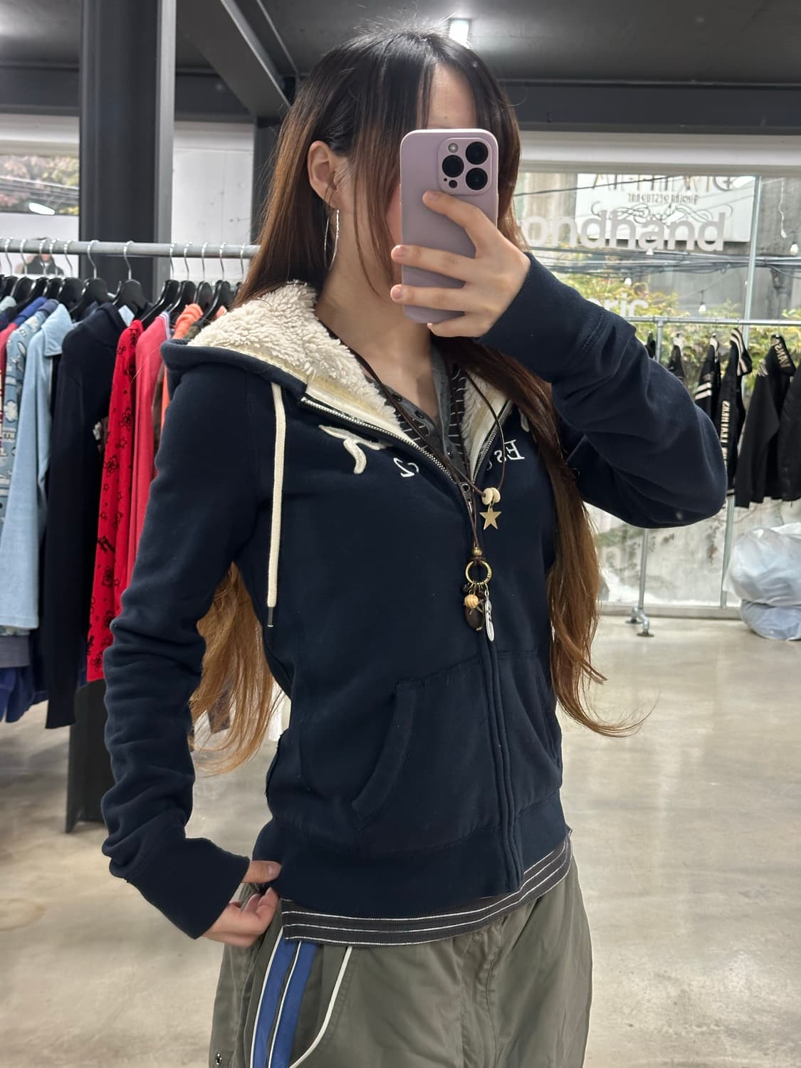 아베크롬비 양털 울프죠 후드집업 상품이미지3