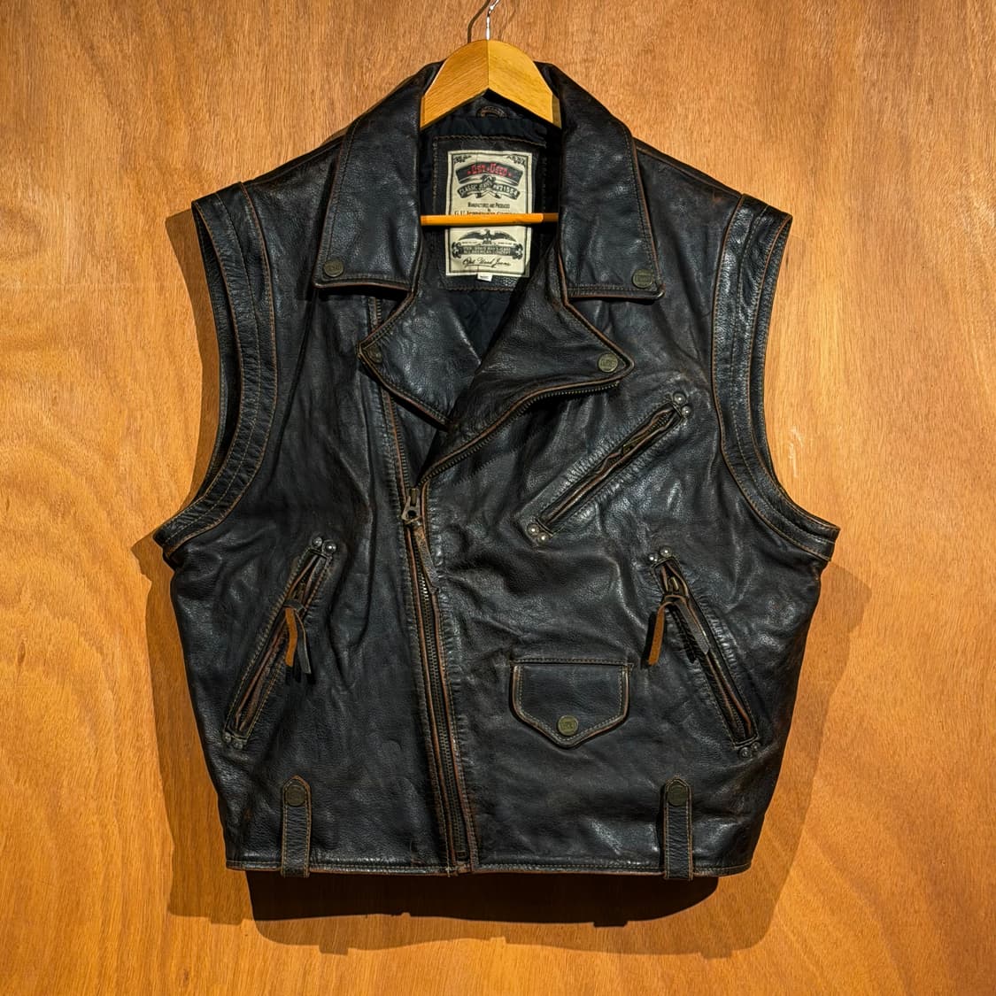 겟유즈드 90s 파워라이더 소가죽 자켓 베스트 105 상품이미지2