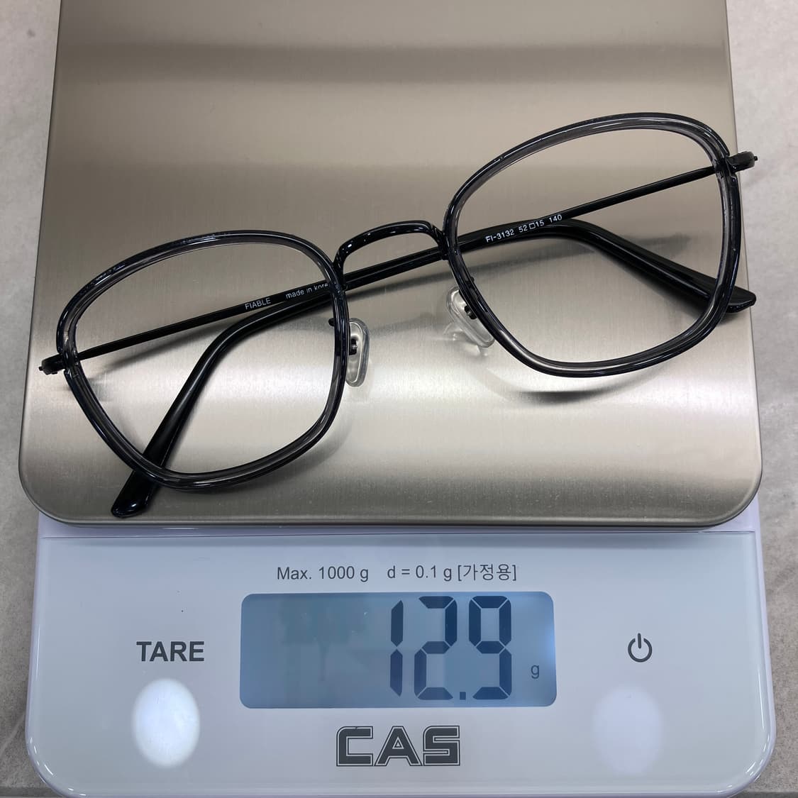 C58 PBL 그레이 블랙 솔텍스 웰링턴 메탈테 안경 상품이미지8