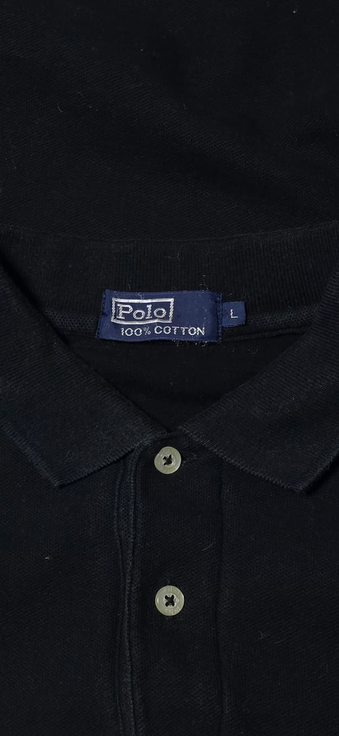 폴로 랄프로렌 블랙 긴팔 카라티 L 상품이미지3