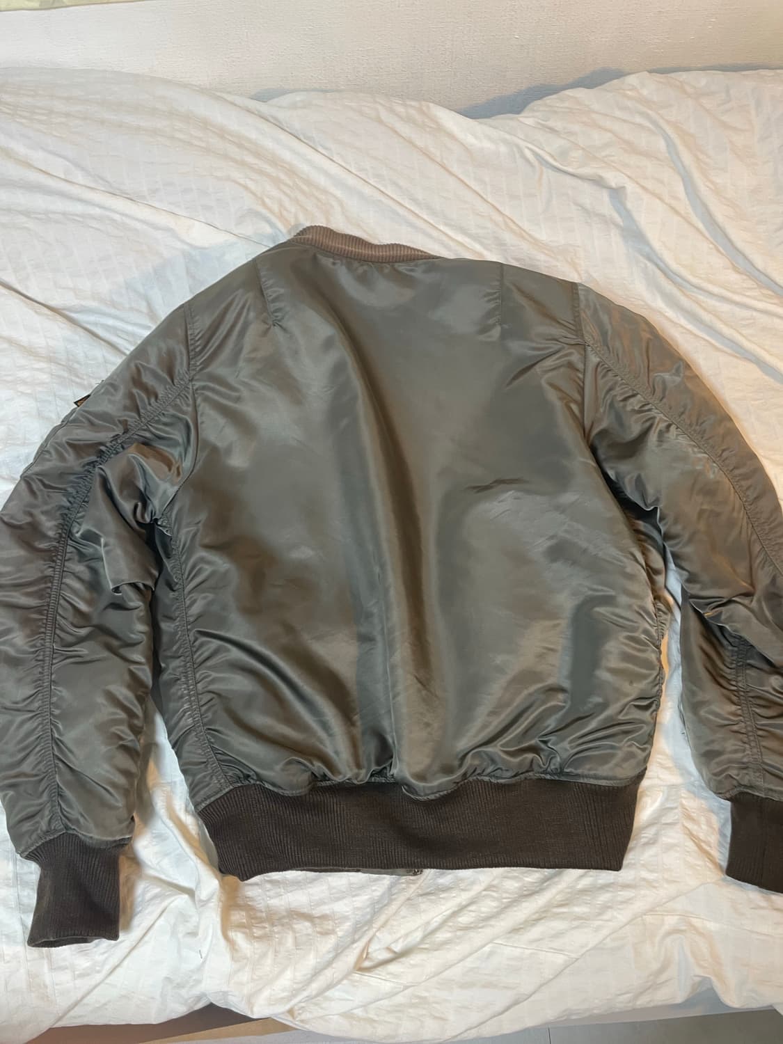 XL 0O's 알파인더스트리 USA 딥 카키 Ma-1플 라이트 자켓 상품이미지2