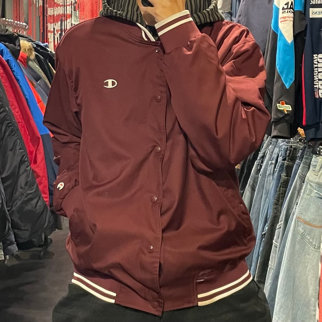 [IM] CHAMPION 챔피온 버건디 자켓 상품이미지3