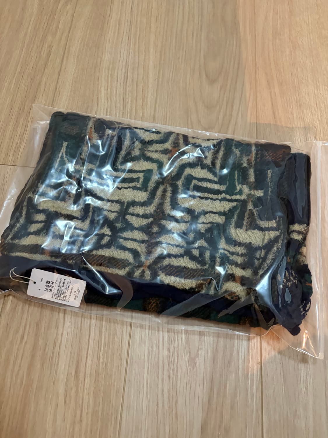 새상품) Kapital 캐피탈 머플러 울 타르탄 아이누 해피 / 네이비 상품이미지3