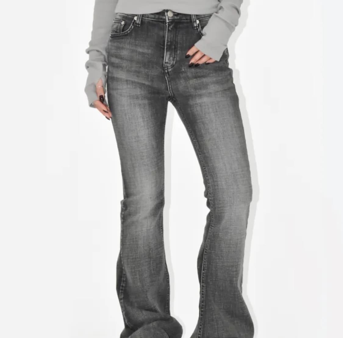 모드니치 ootj 브러쉬 흑청 부츠컷 데님 팬츠 m 상품이미지1