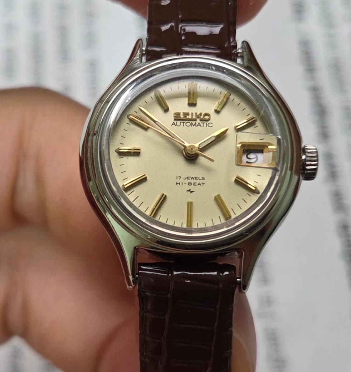레어] 빈티지 세이코 고진동 하이비트 샴골판 여성용 오토매틱  상품이미지4
