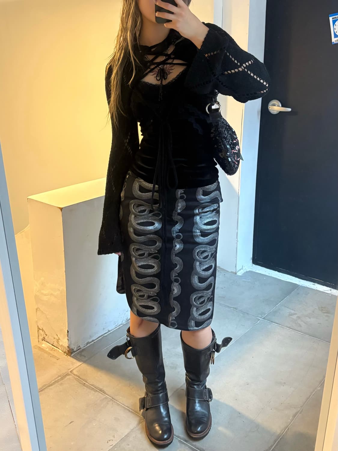 Hysteric Glamour Snake midi skirt 상품이미지5