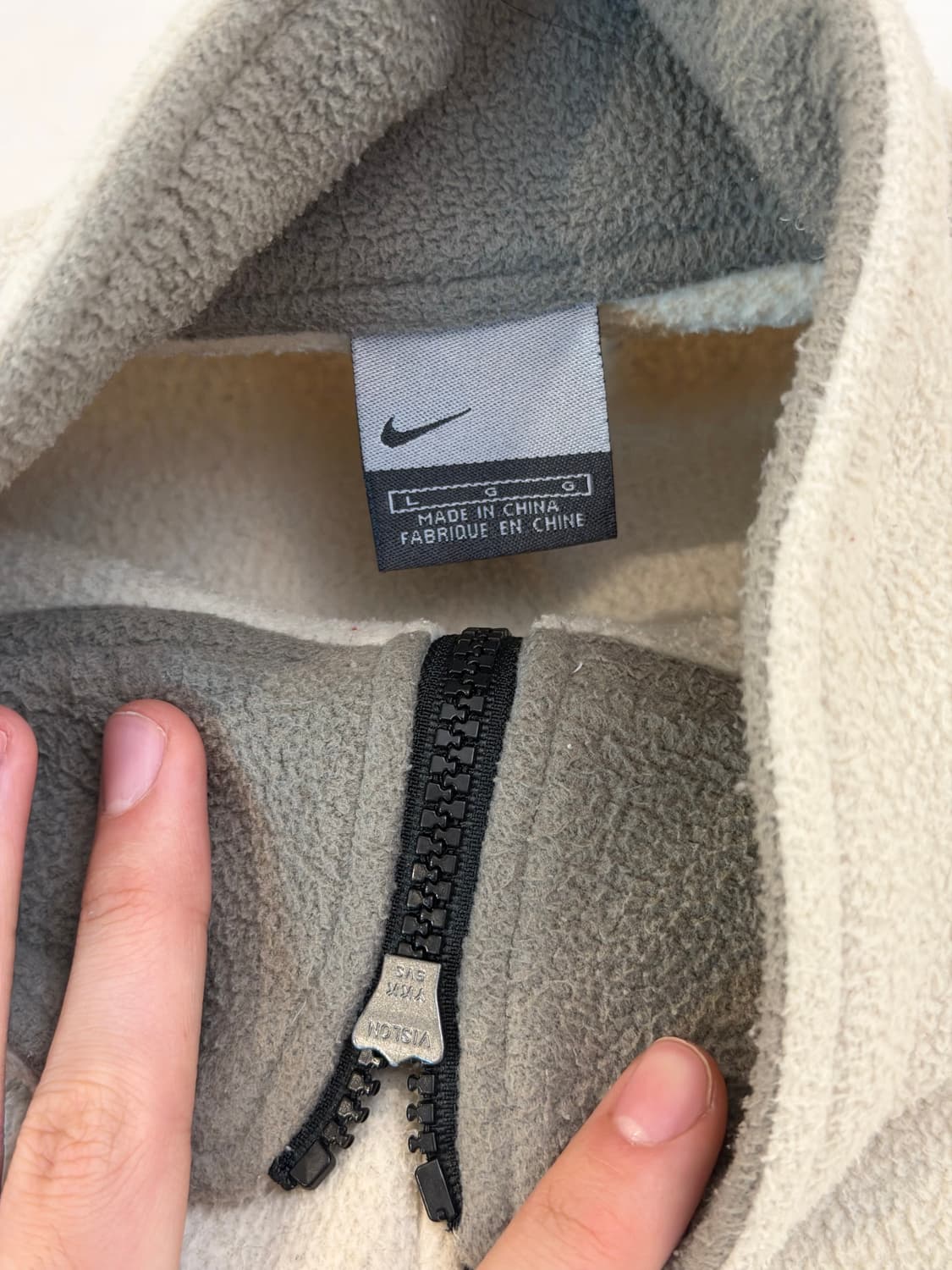 00s 나이키 일본판 아이보리 플리스 자켓 상품이미지3