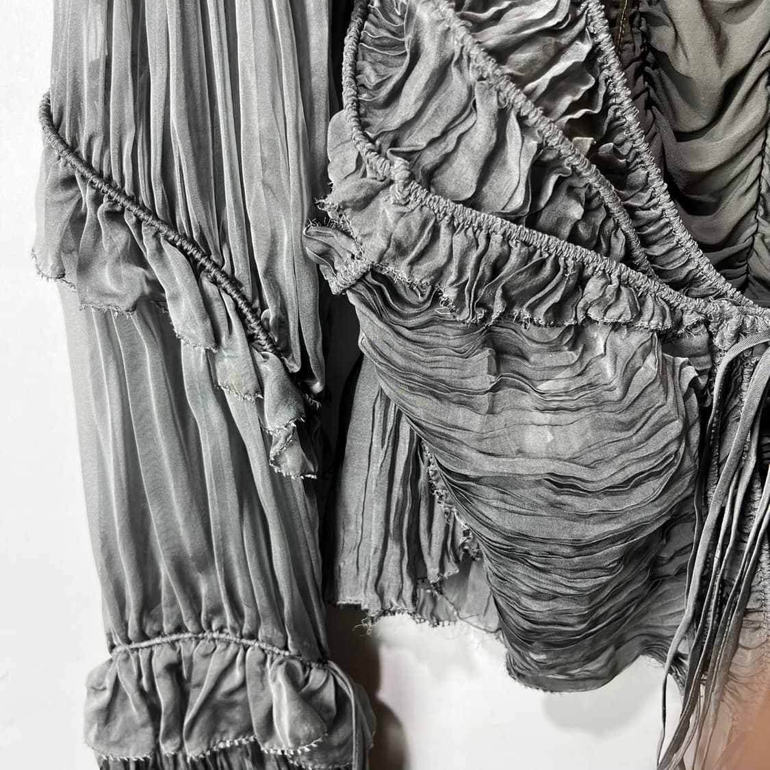 [Donna Karan] 돈나 카란 아카이브 러플드 플리츠 볼레로 상품이미지4