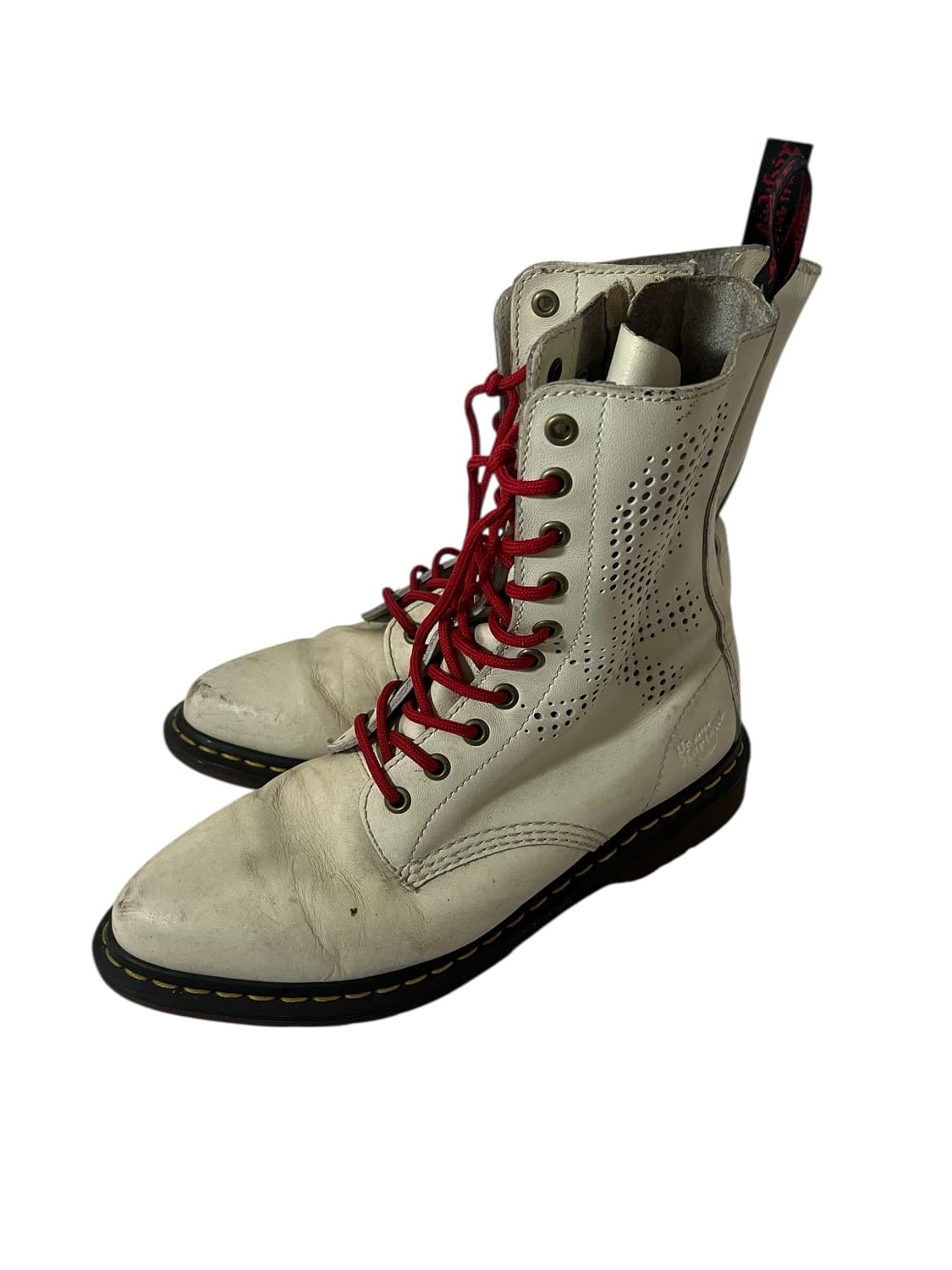 닥터마틴 레드탭 10홀 화이트 부츠 255 상품이미지2