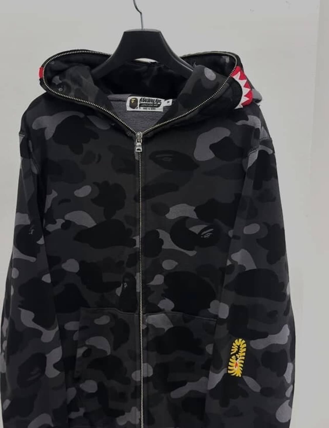 베이프 ponr 흑계 샤크 후드집업 M 상품이미지2