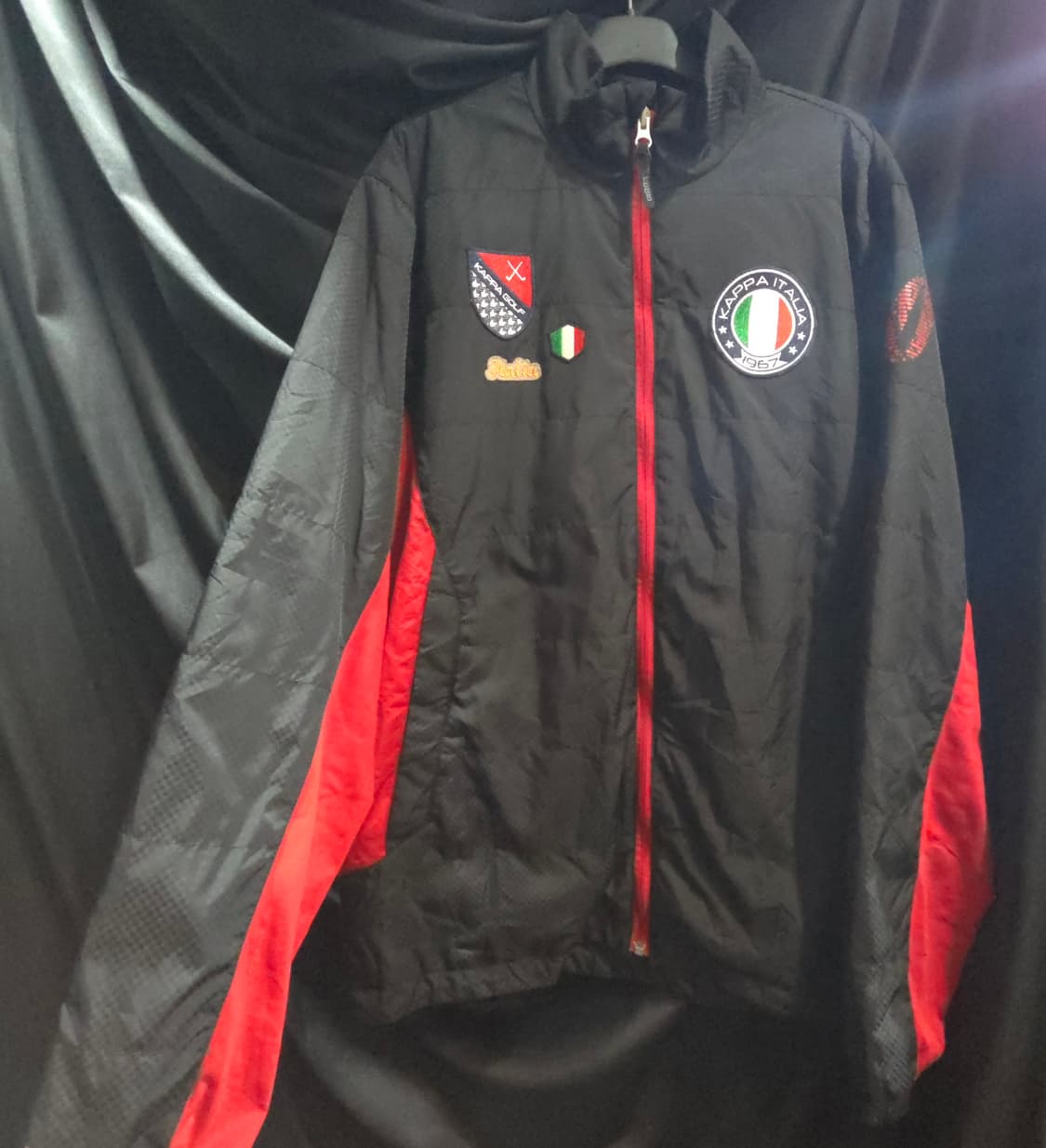 일본판 카파 골프 배색 절개 블루종 바람막이 자켓 상품이미지1