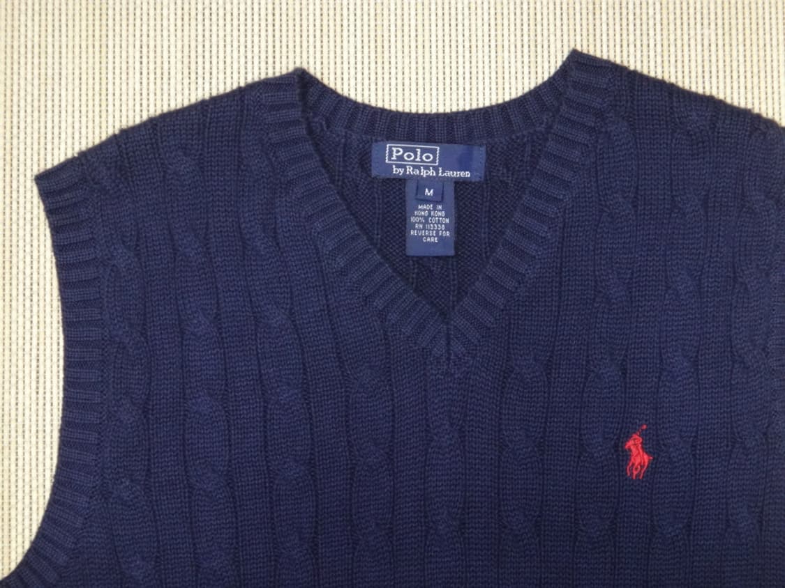(M) 폴로랄프로렌 여성 꽈배기 브이넥 니트 조끼 상품이미지6