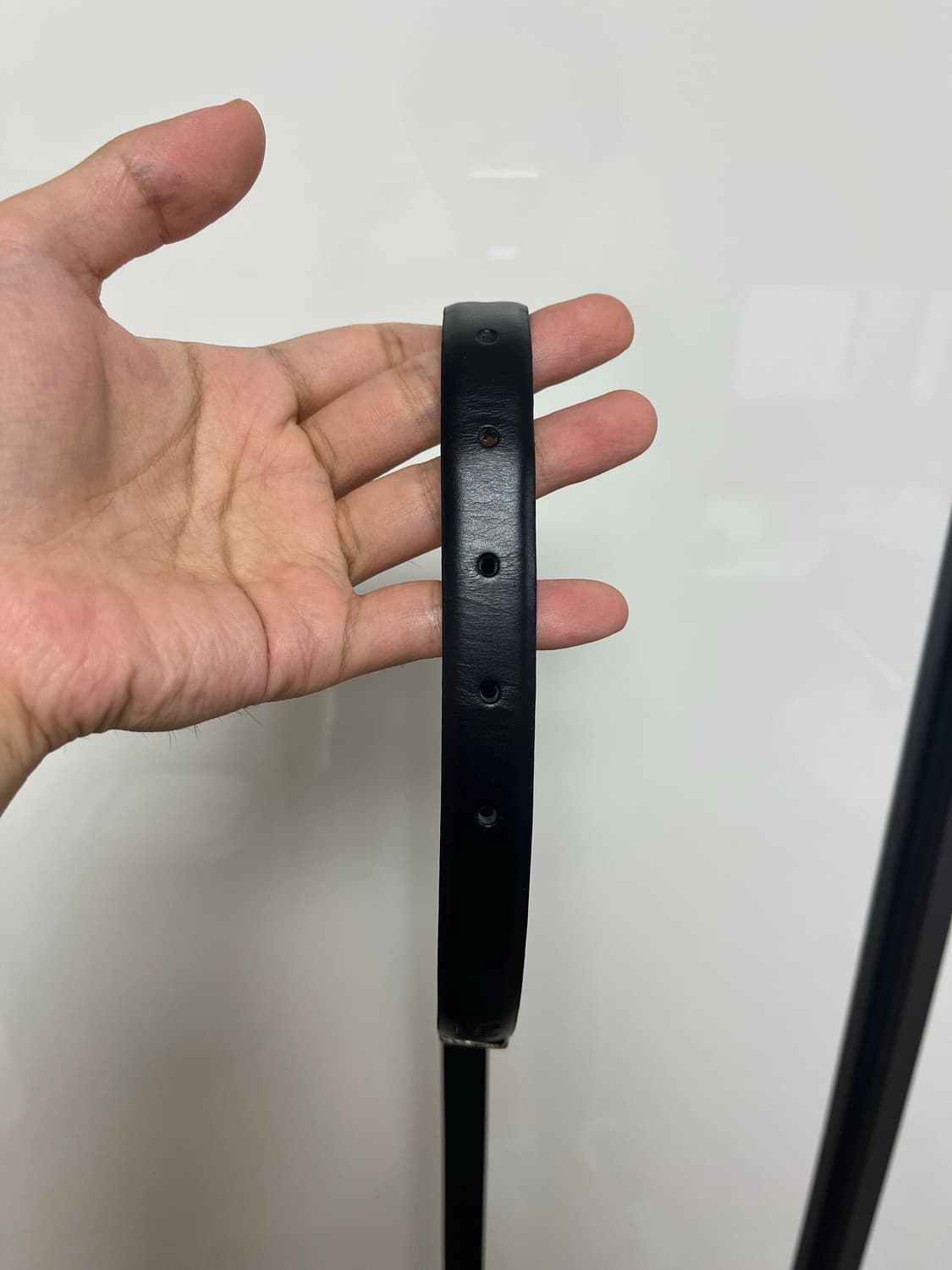 라벨아카이브 LB slim leather belt black 1size 상품이미지4