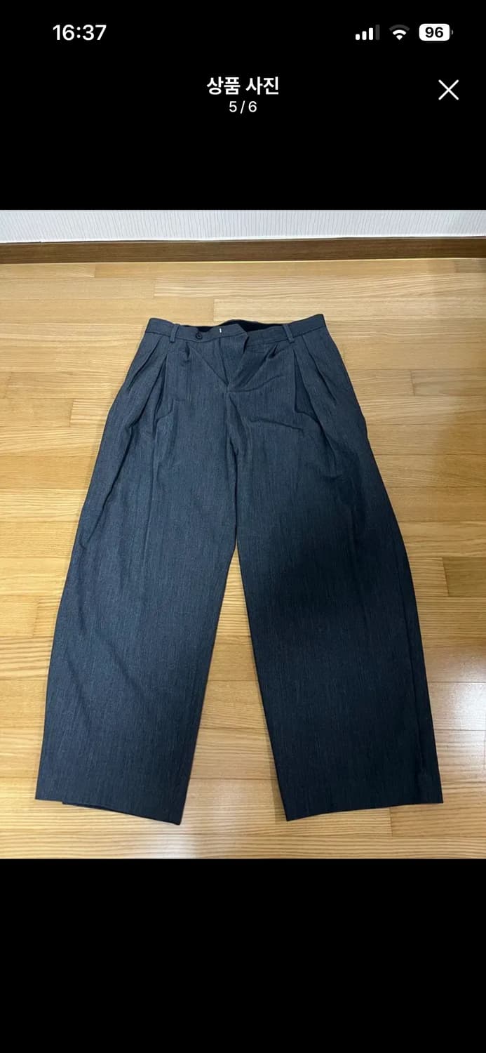 주앙옴므 슬렉스 매드플리츠 와이드 트라우저 (차콜) S 상품이미지5