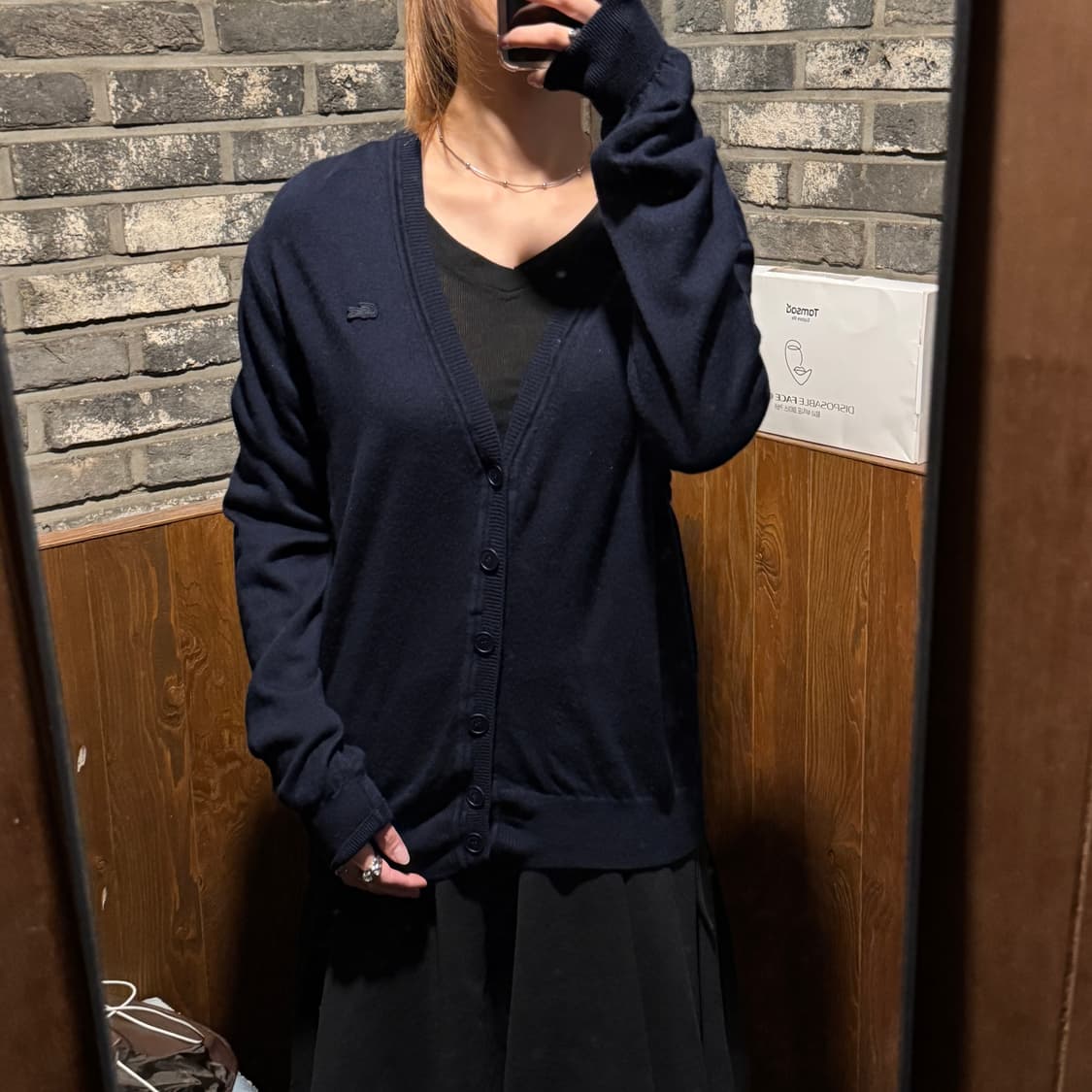 L) 라코스테 울 가디건 네이비 상품이미지9